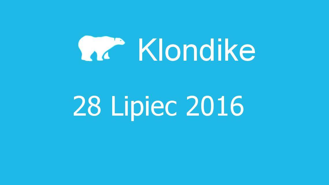 Microsoft solitaire collection - klondike - 28 Lipiec 2016