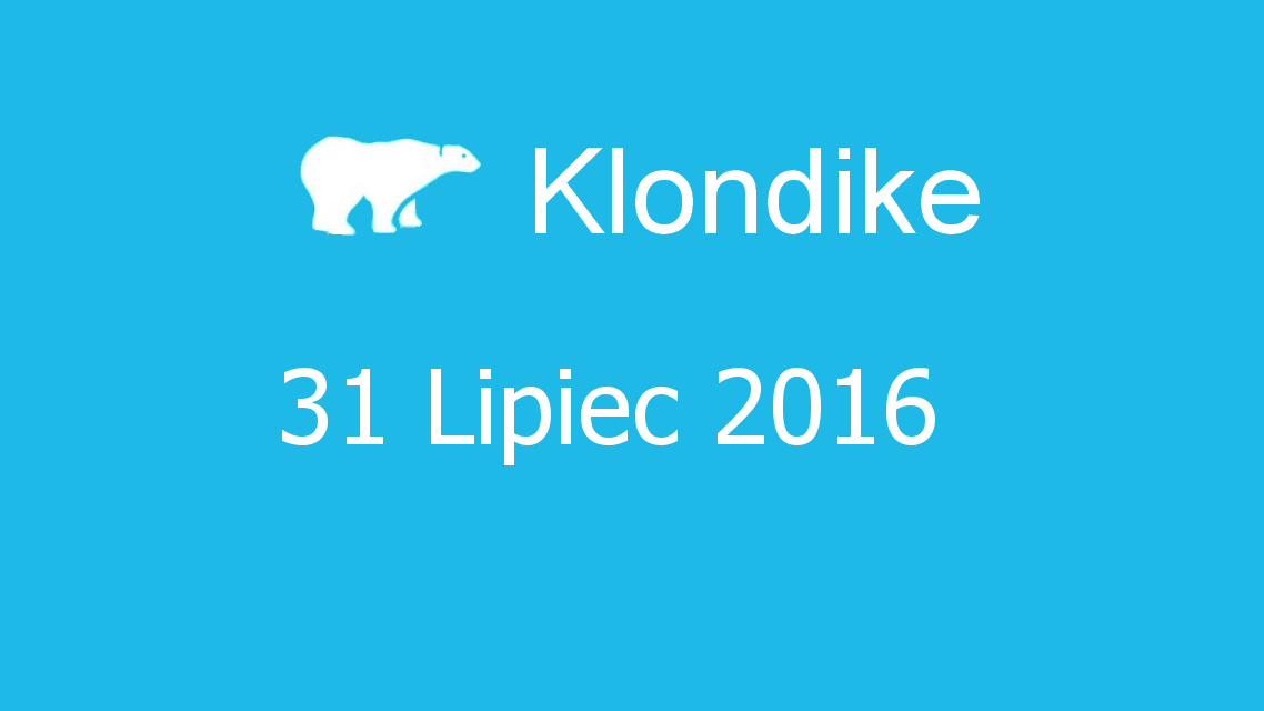 Microsoft solitaire collection - klondike - 31 Lipiec 2016