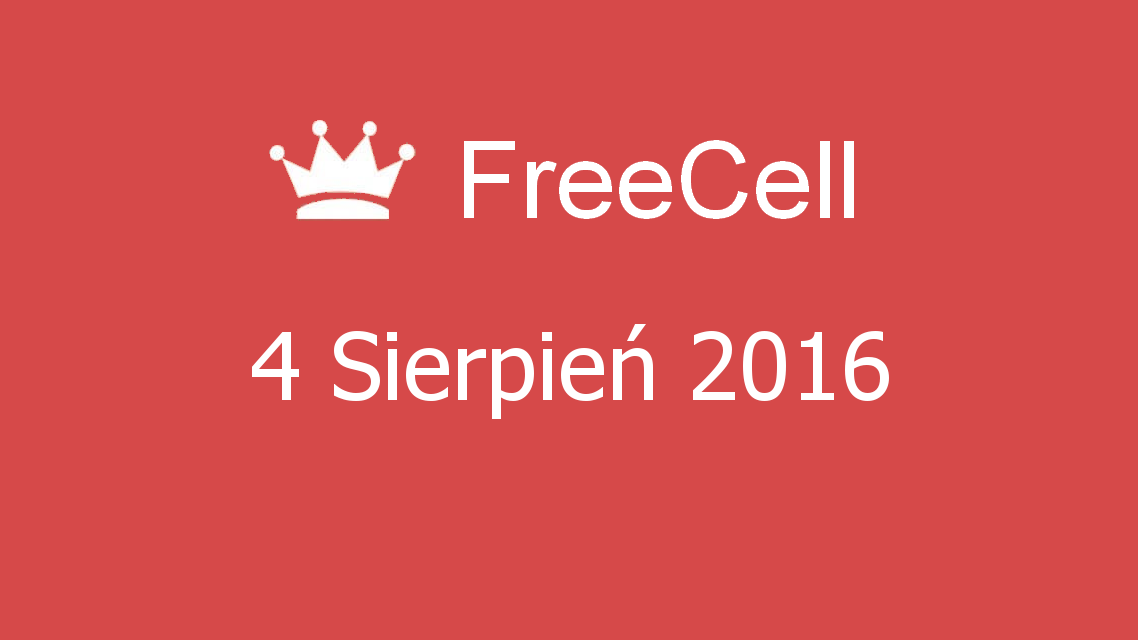 Microsoft solitaire collection - FreeCell - 04 Sierpień 2016