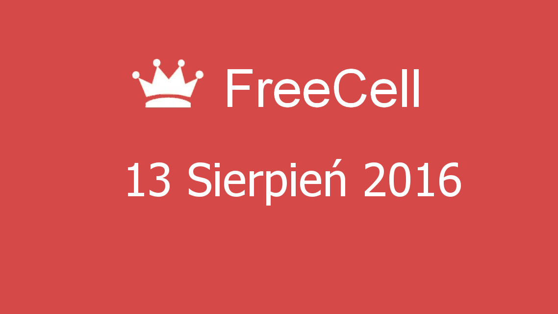 Microsoft solitaire collection - FreeCell - 13 Sierpień 2016
