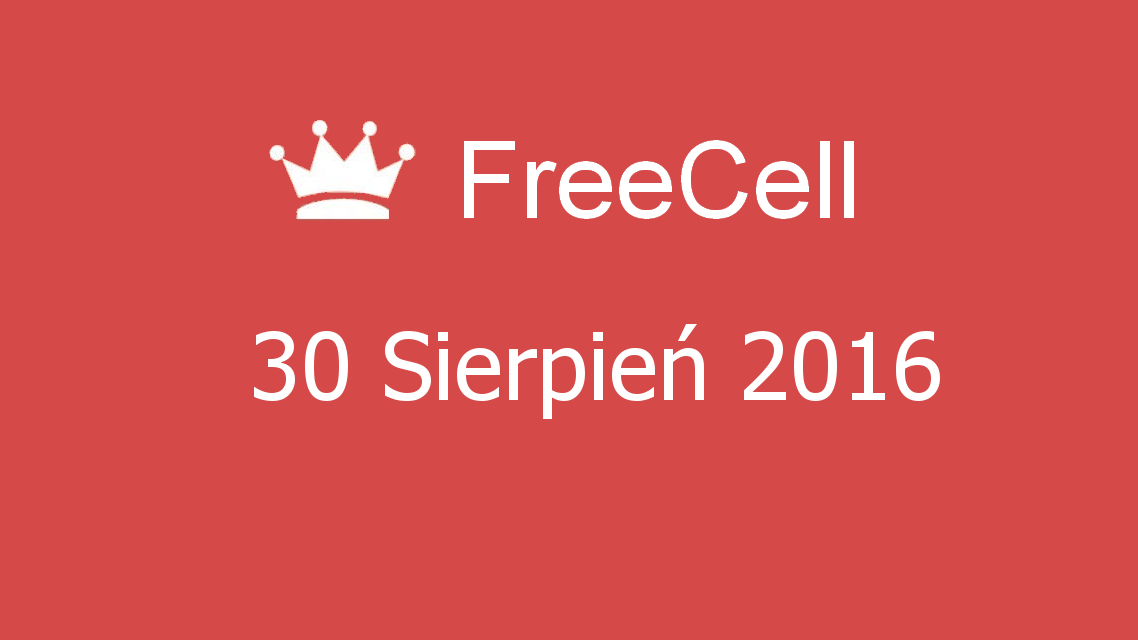 Microsoft solitaire collection - FreeCell - 30 Sierpień 2016