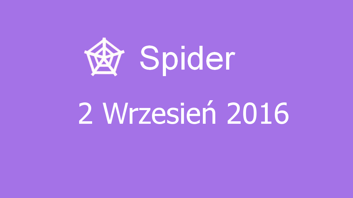 Microsoft solitaire collection - Spider - 02 Wrzesień 2016