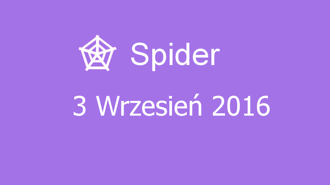 Microsoft solitaire collection - Spider - 03 Wrzesień 2016