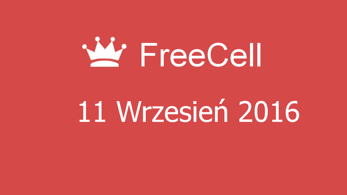 Microsoft solitaire collection - FreeCell - 11 Wrzesień 2016