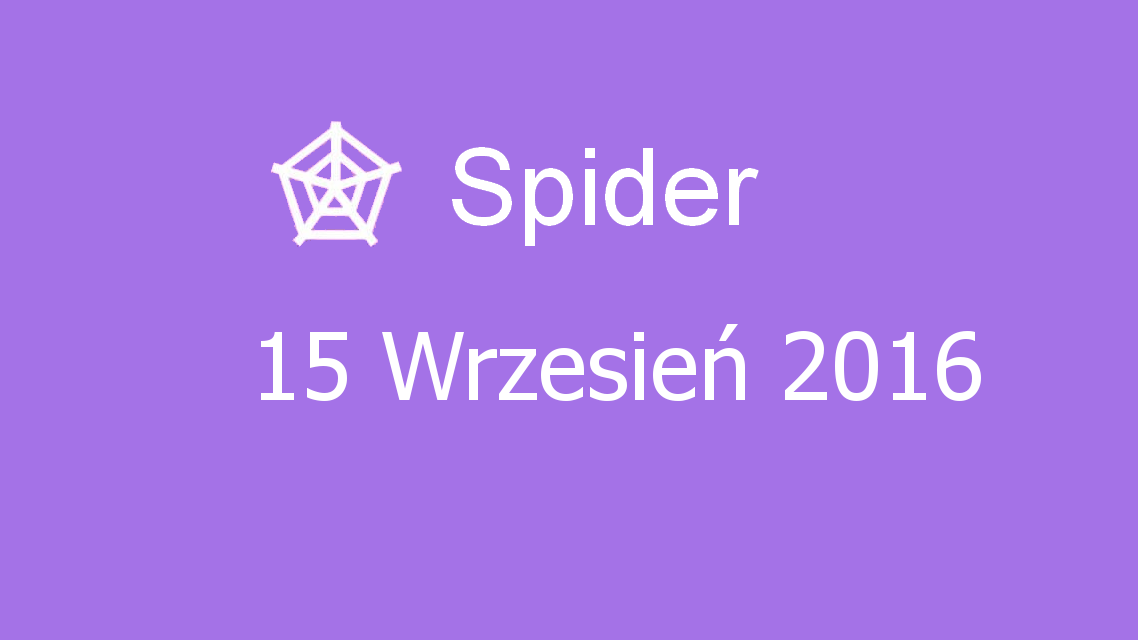Microsoft solitaire collection - Spider - 15 Wrzesień 2016