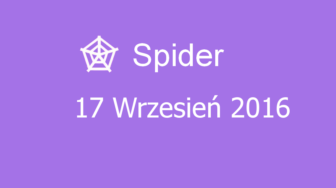 Microsoft solitaire collection - Spider - 17 Wrzesień 2016