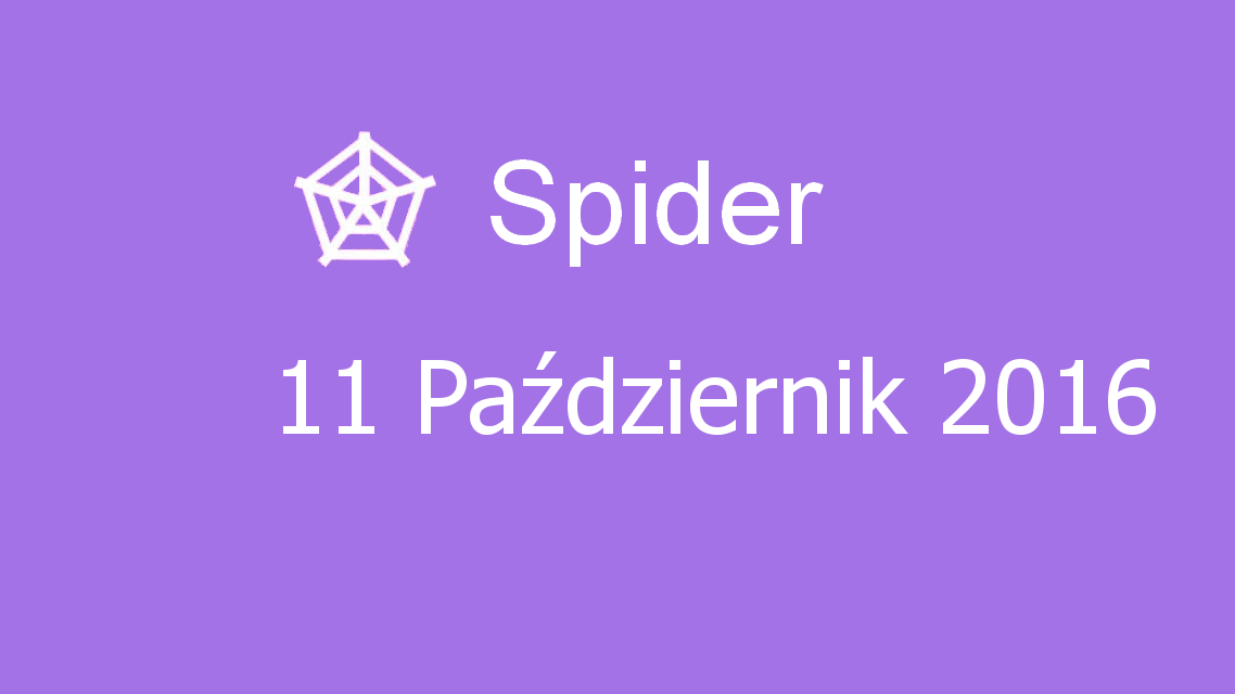 Microsoft solitaire collection - Spider - 11 Październik 2016