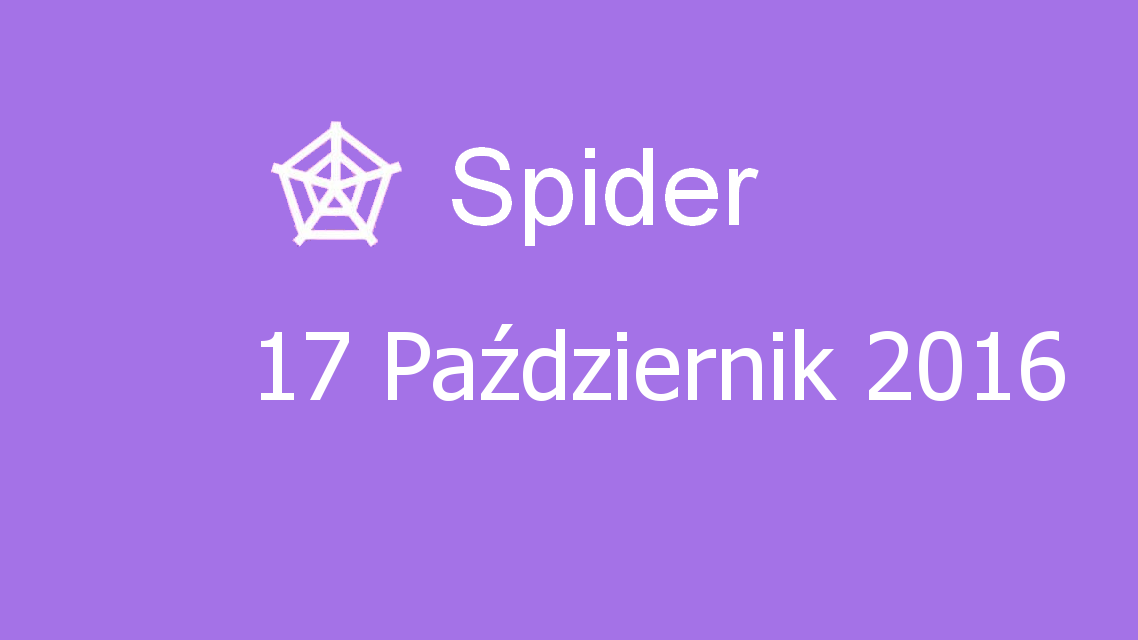 Microsoft solitaire collection - Spider - 17 Październik 2016