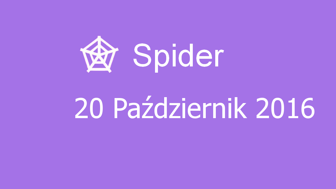 Microsoft solitaire collection - Spider - 20 Październik 2016