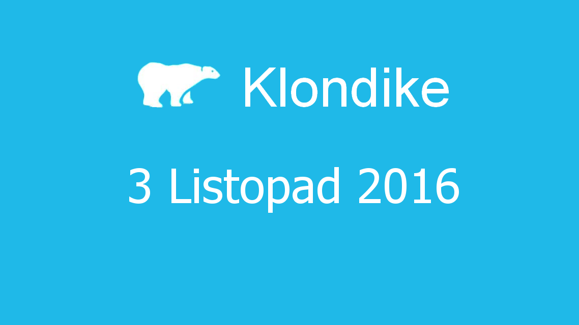 Microsoft solitaire collection - klondike - 03 Listopad 2016