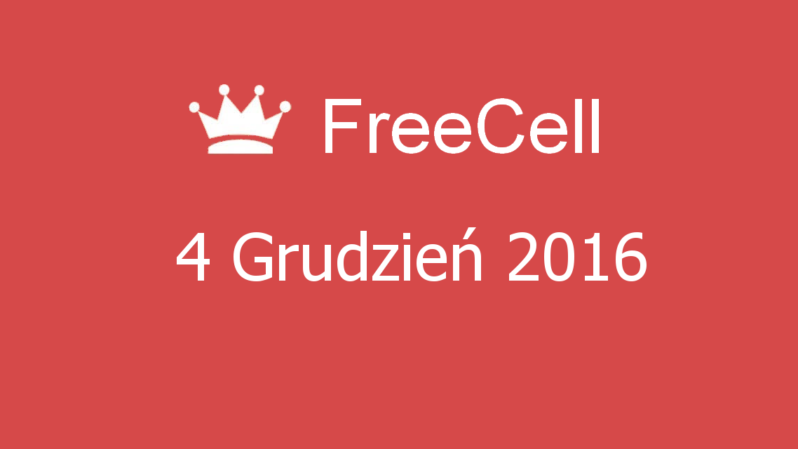 Microsoft solitaire collection - FreeCell - 04 Grudzień 2016