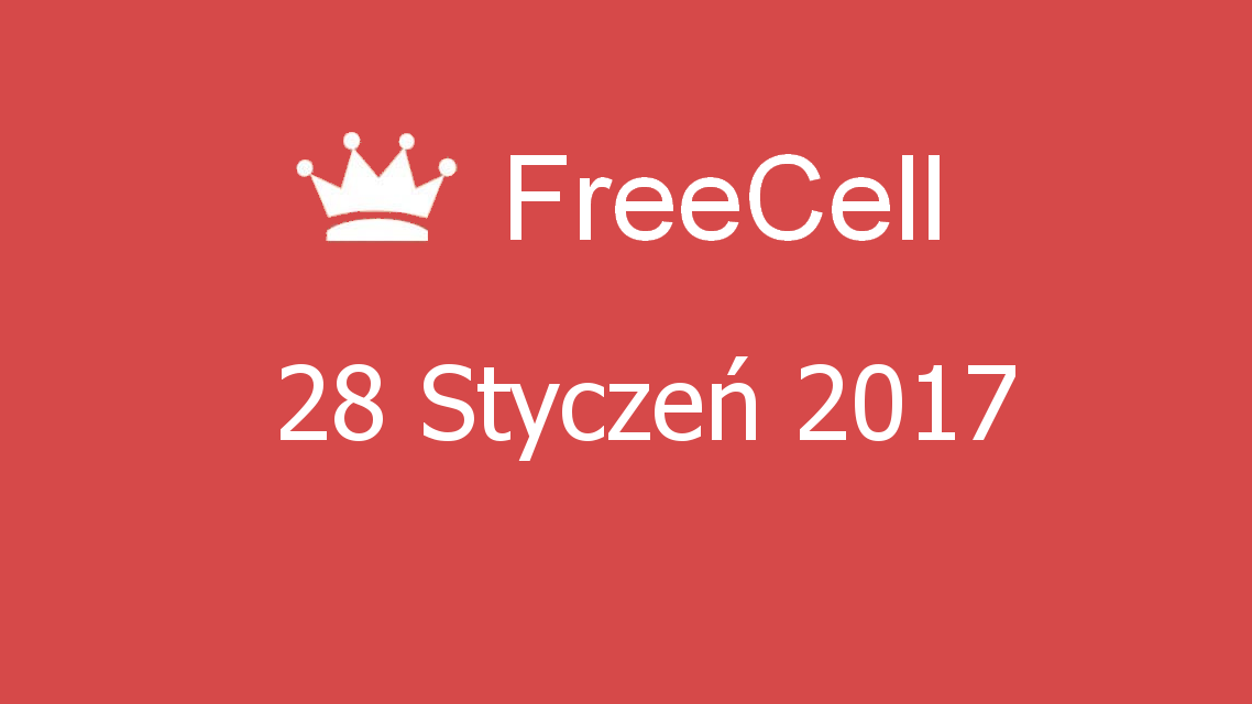 Microsoft solitaire collection - FreeCell - 28 Styczeń 2017