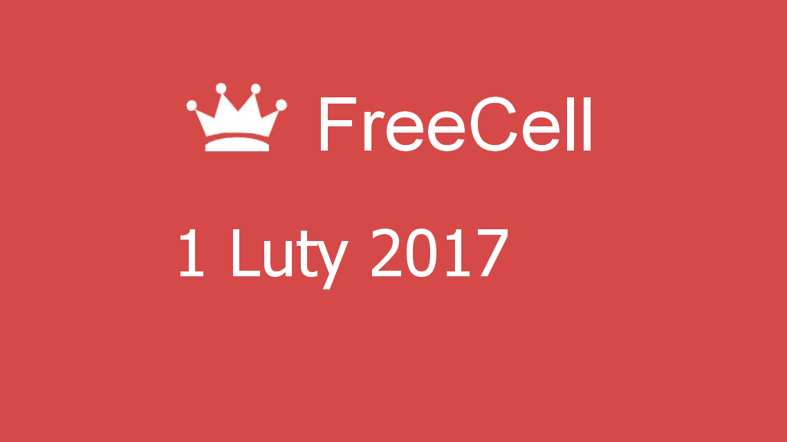 Microsoft solitaire collection - FreeCell - 01 Luty 2017