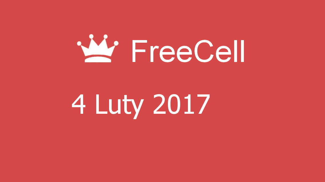 Microsoft solitaire collection - FreeCell - 04 Luty 2017