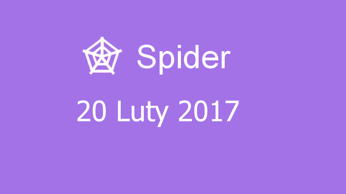 Microsoft solitaire collection - Spider - 20 Luty 2017