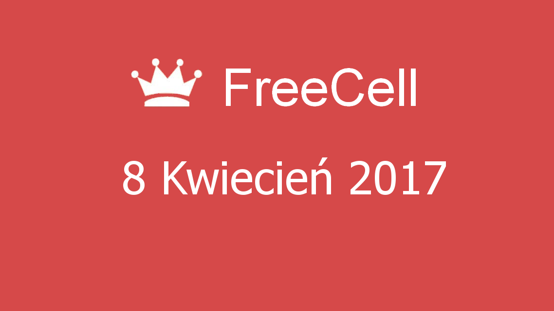 Microsoft solitaire collection - FreeCell - 08 Kwiecień 2017