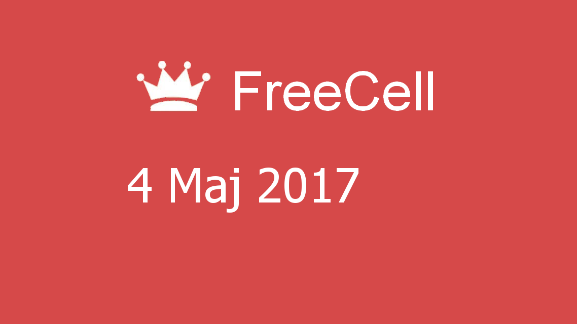 Microsoft solitaire collection - FreeCell - 04 Maj 2017