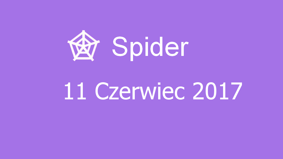 Microsoft solitaire collection - Spider - 11 Czerwiec 2017
