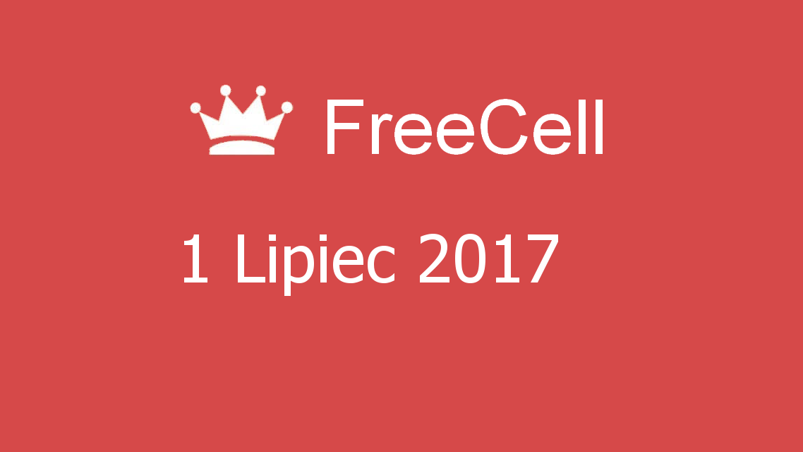 Microsoft solitaire collection - FreeCell - 01 Lipiec 2017