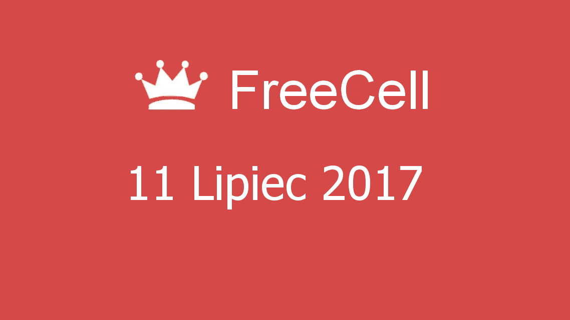 Microsoft solitaire collection - FreeCell - 11 Lipiec 2017