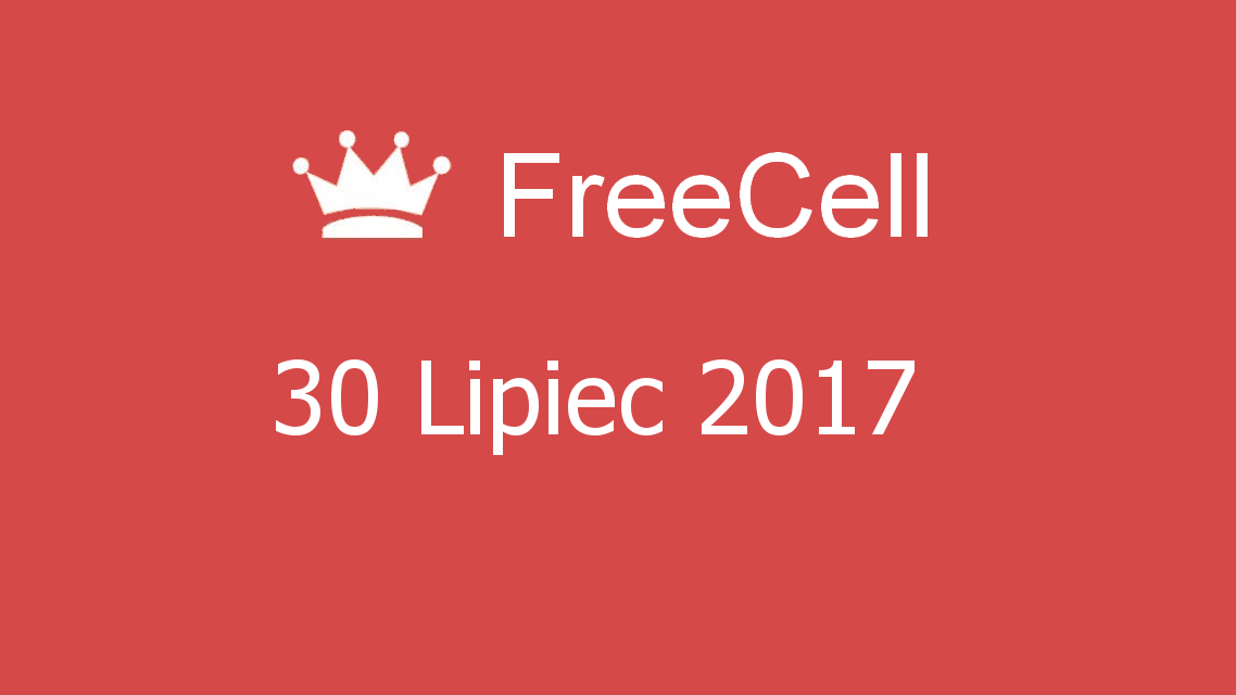 Microsoft solitaire collection - FreeCell - 30 Lipiec 2017