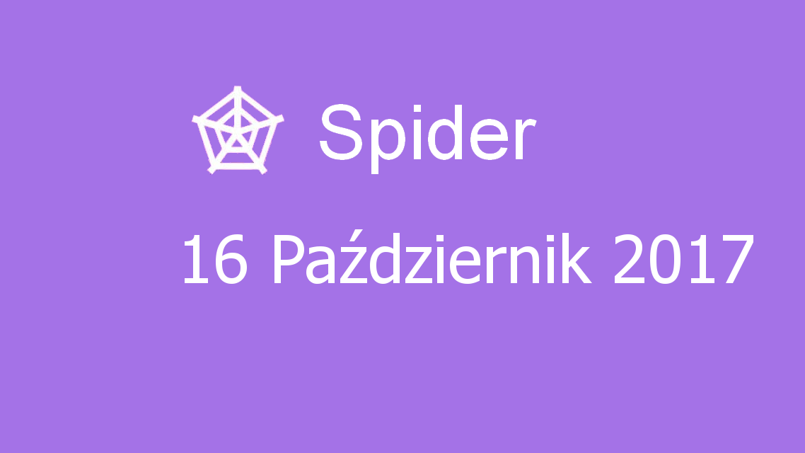 Microsoft solitaire collection - Spider - 16 Październik 2017