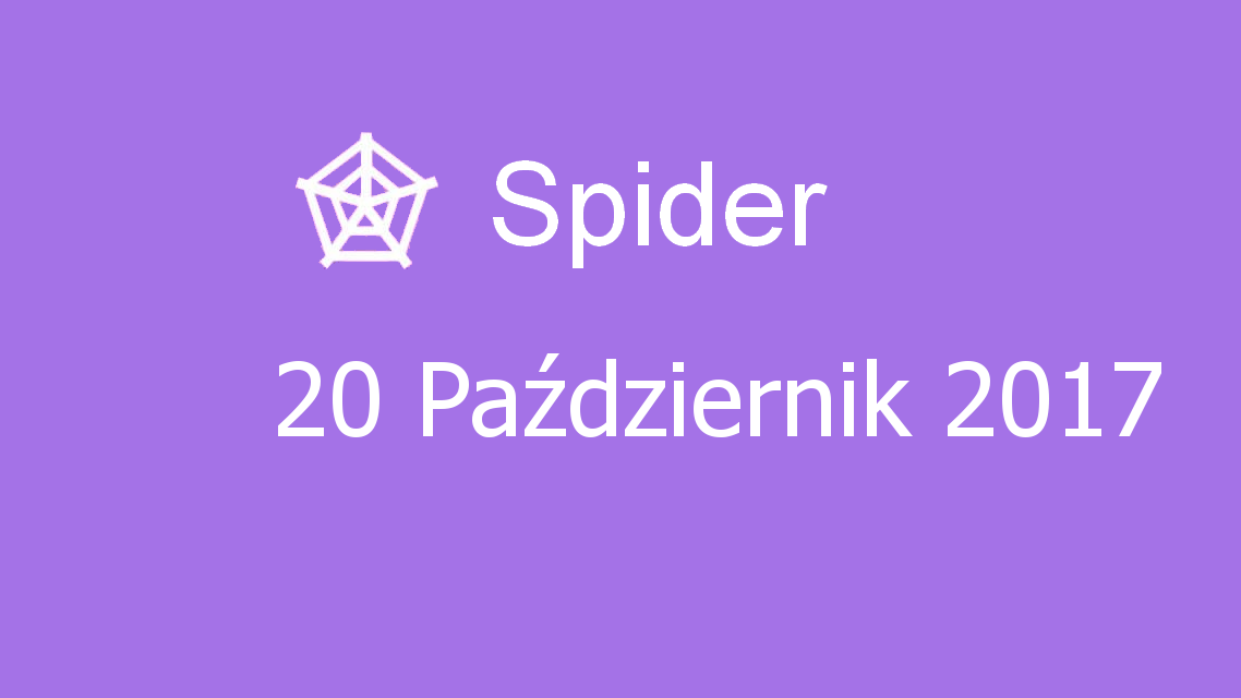 Microsoft solitaire collection - Spider - 20 Październik 2017