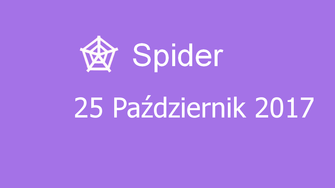 Microsoft solitaire collection - Spider - 25 Październik 2017