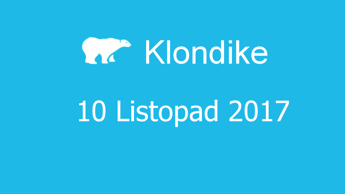 Microsoft solitaire collection - klondike - 10 Listopad 2017