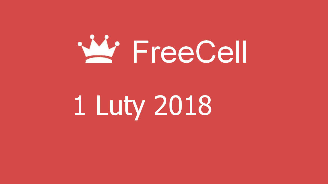 Microsoft solitaire collection - FreeCell - 01 Luty 2018