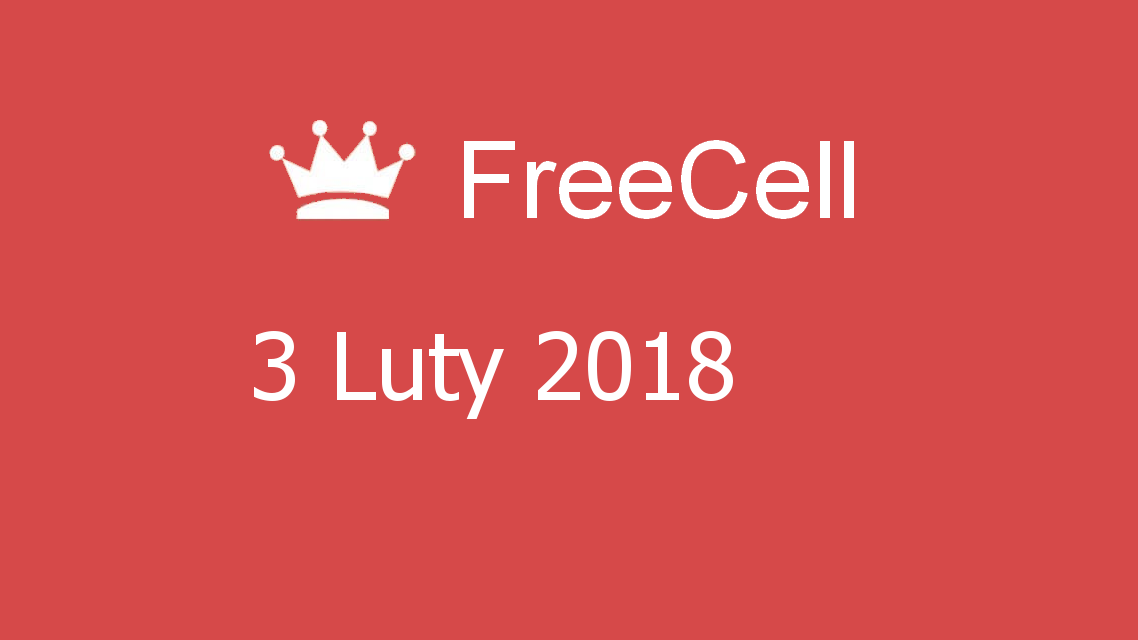 Microsoft solitaire collection - FreeCell - 03 Luty 2018