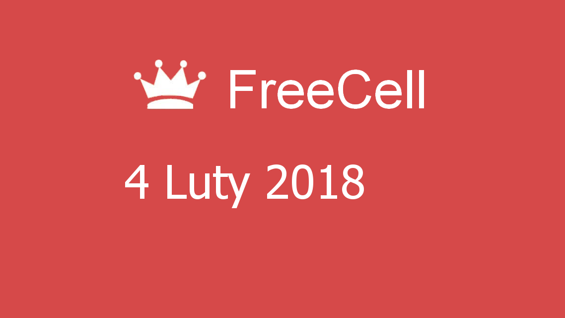 Microsoft solitaire collection - FreeCell - 04 Luty 2018