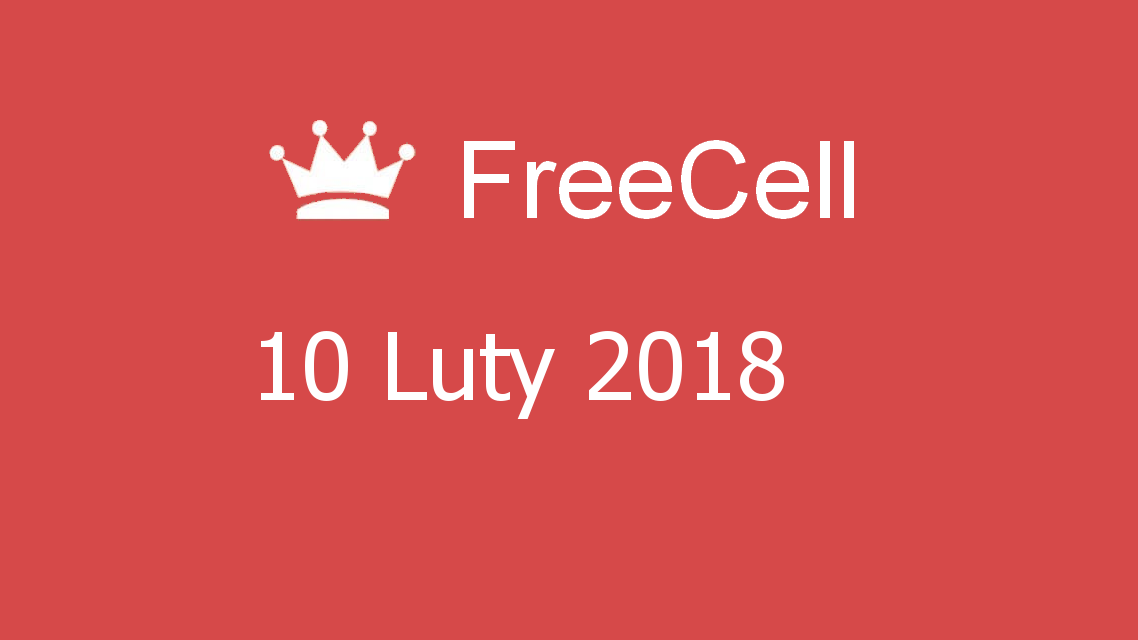 Microsoft solitaire collection - FreeCell - 10 Luty 2018