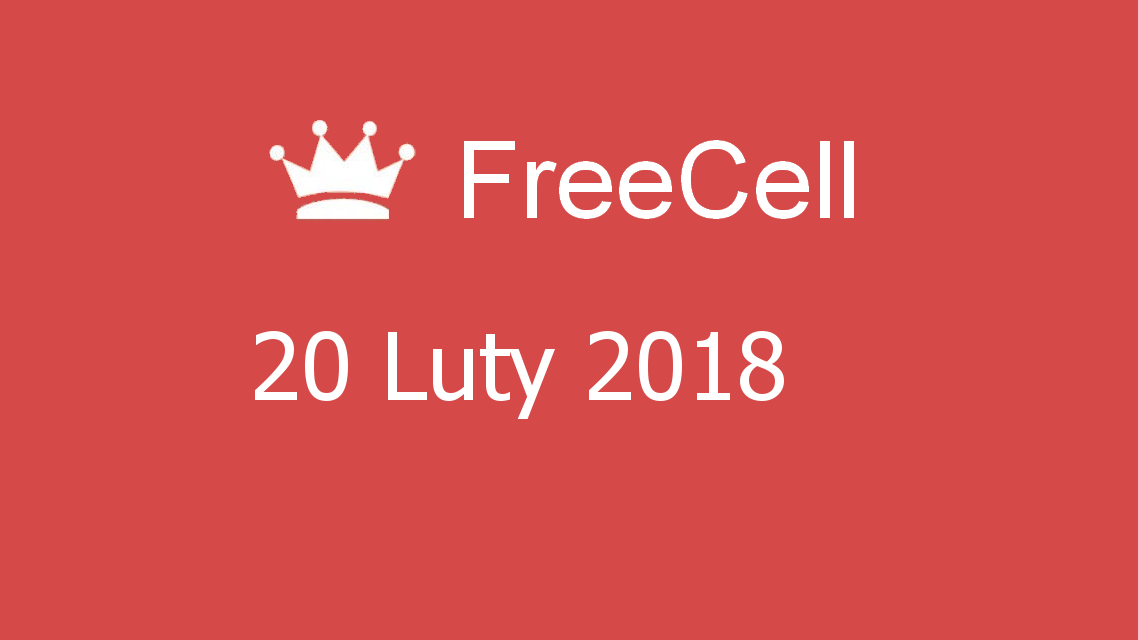 Microsoft solitaire collection - FreeCell - 20 Luty 2018