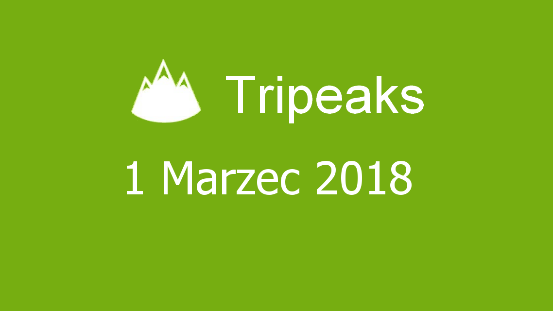 Microsoft solitaire collection - Tripeaks - 01 Marzec 2018