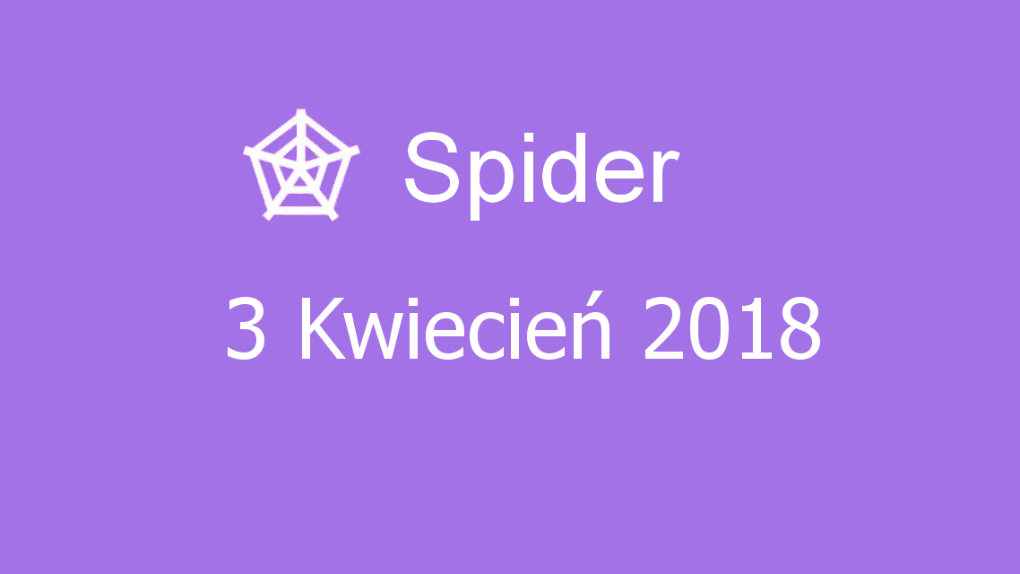 Microsoft solitaire collection - Spider - 03 Kwiecień 2018