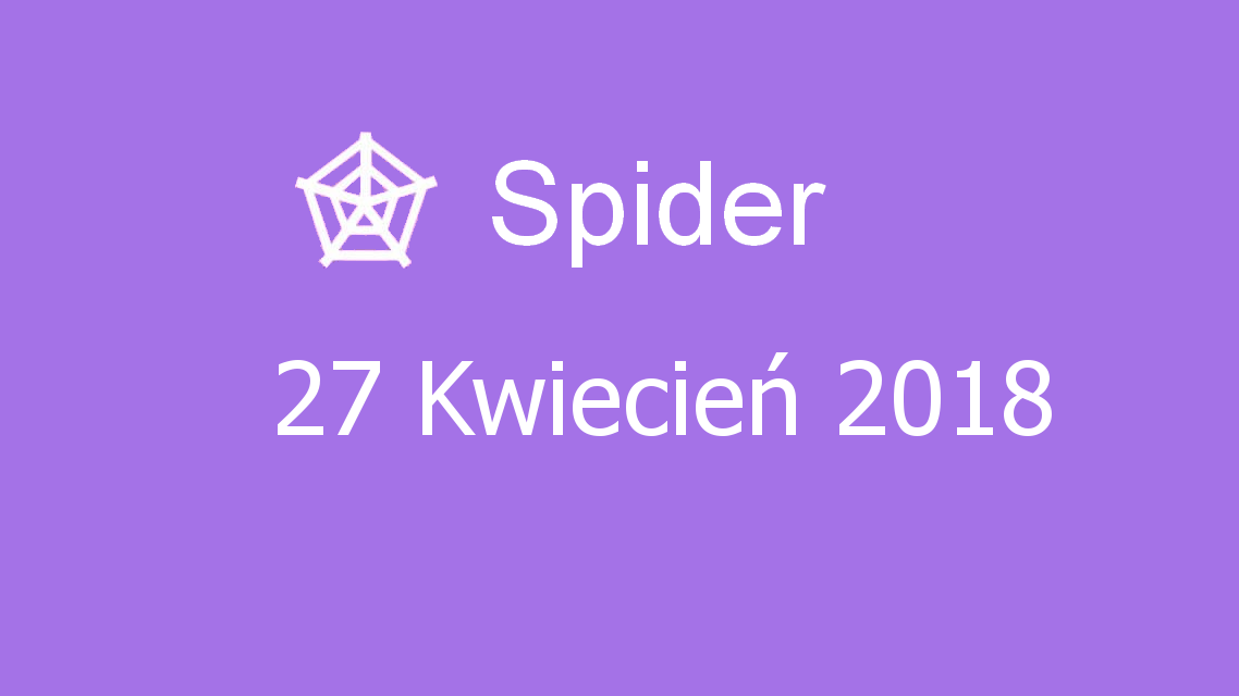 Microsoft solitaire collection - Spider - 27 Kwiecień 2018