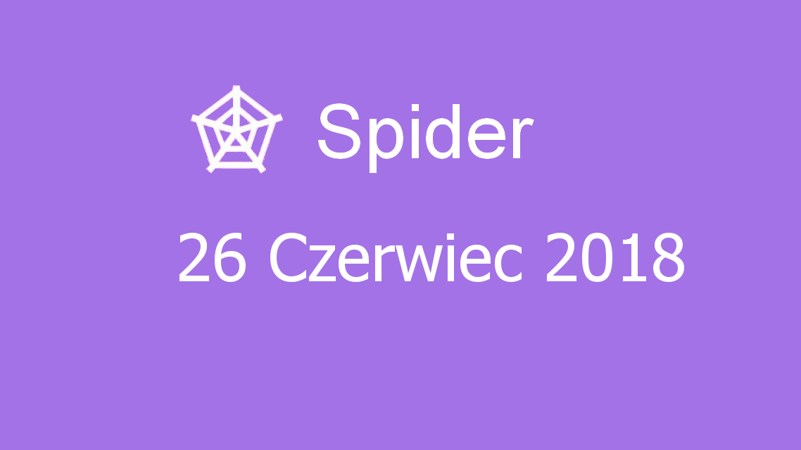 Microsoft solitaire collection - Spider - 26 Czerwiec 2018