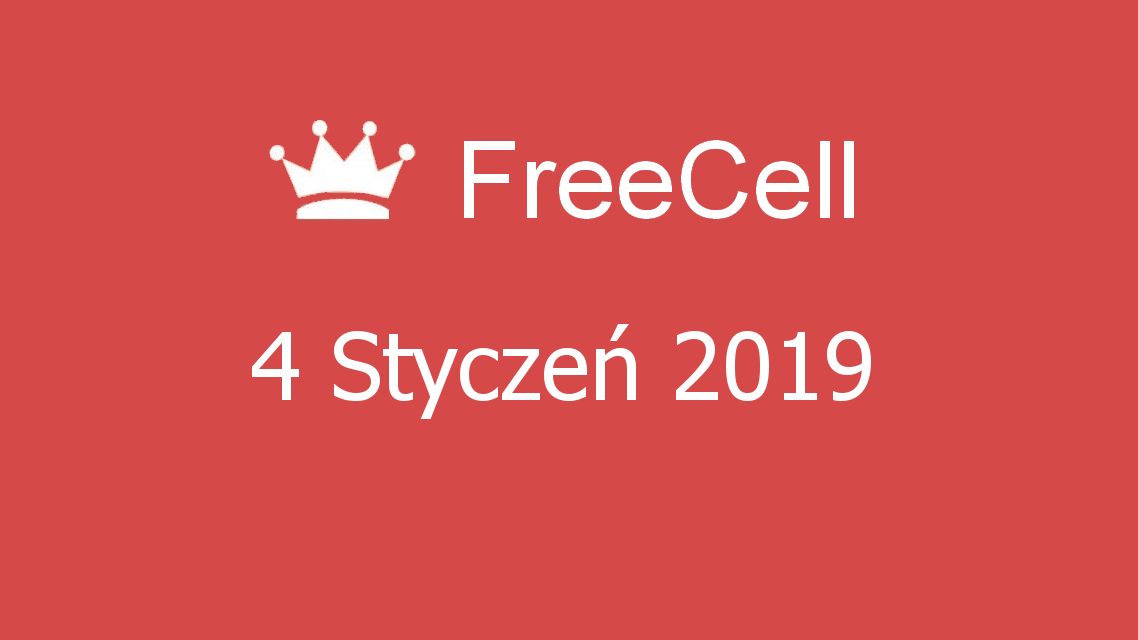 Microsoft solitaire collection - FreeCell - 04 Styczeń 2019