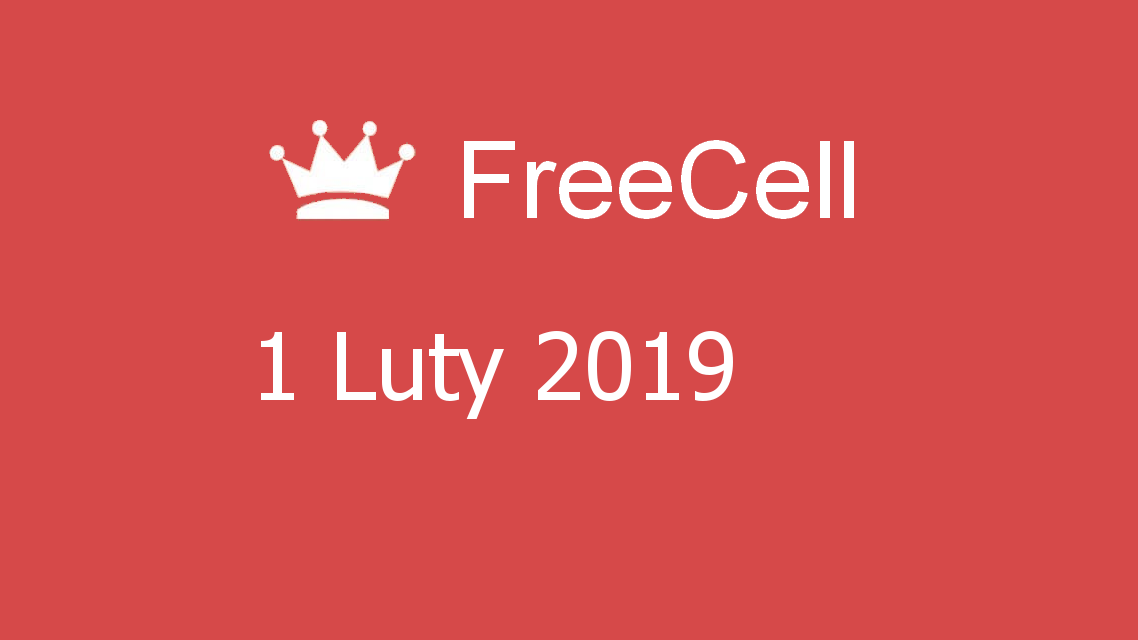 Microsoft solitaire collection - FreeCell - 01 Luty 2019