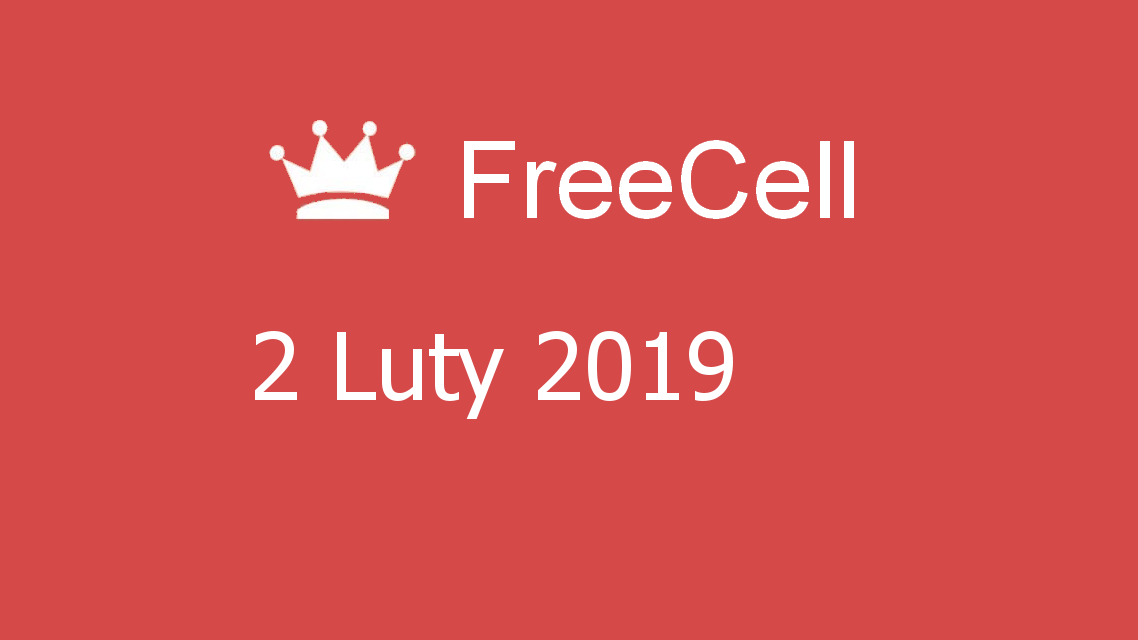 Microsoft solitaire collection - FreeCell - 02 Luty 2019