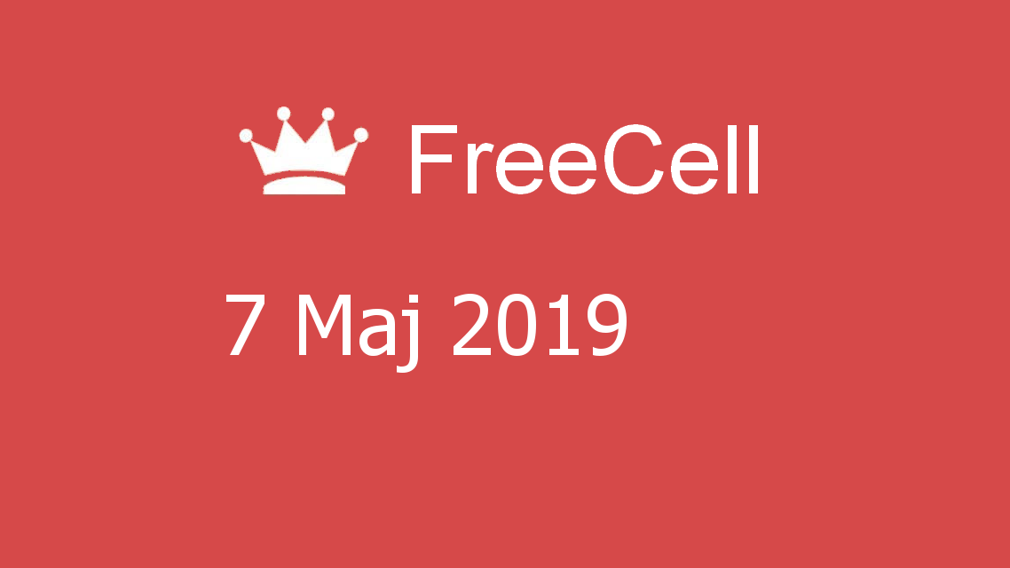 Microsoft solitaire collection - FreeCell - 07 Maj 2019