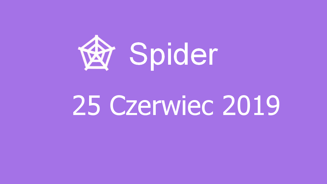 Microsoft solitaire collection - Spider - 25 Czerwiec 2019
