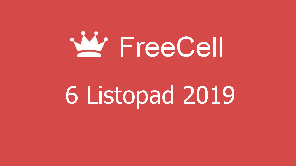 Microsoft solitaire collection - FreeCell - 06 Listopad 2019