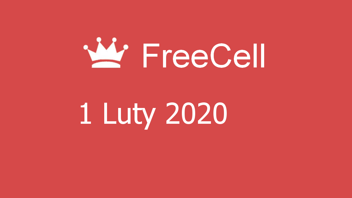 Microsoft solitaire collection - FreeCell - 01 Luty 2020