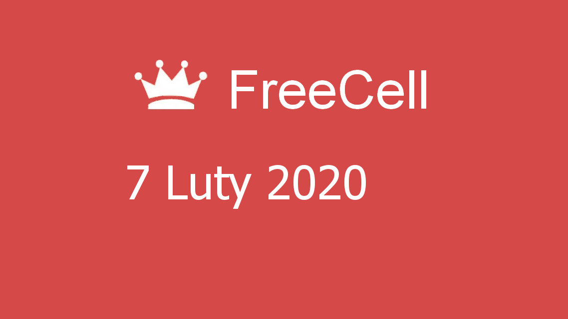 Microsoft solitaire collection - FreeCell - 07 Luty 2020