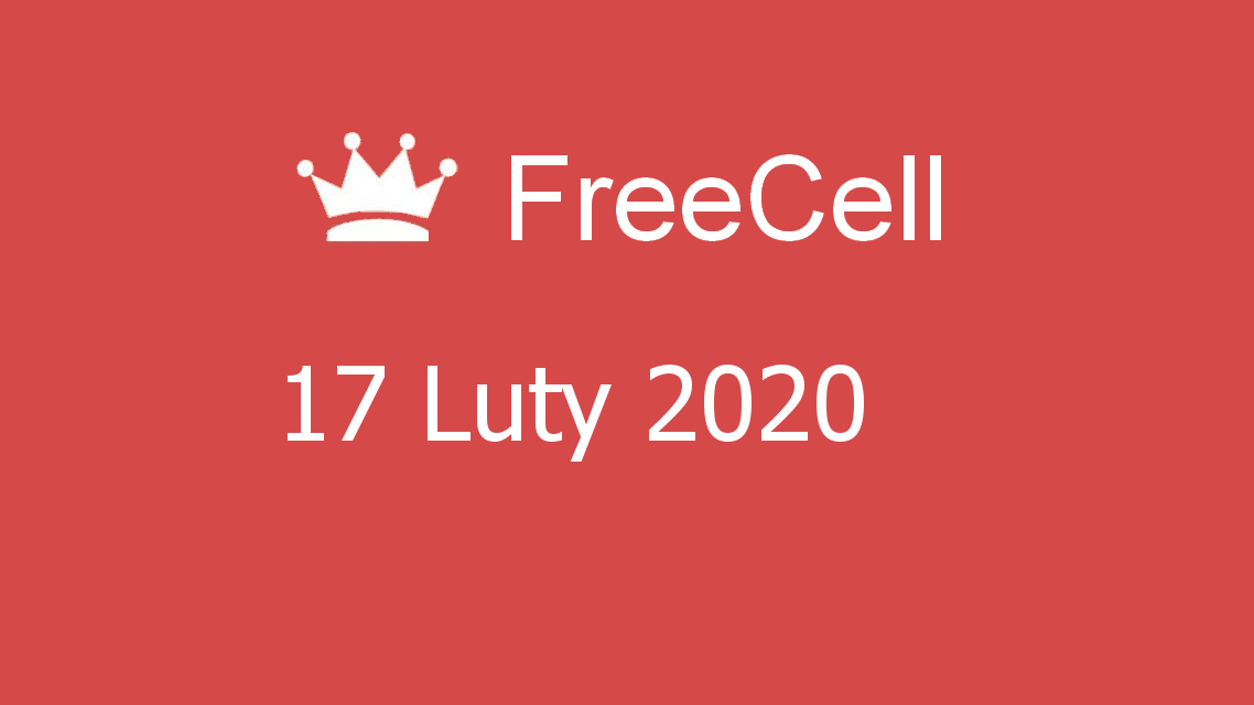 Microsoft solitaire collection - FreeCell - 17 Luty 2020