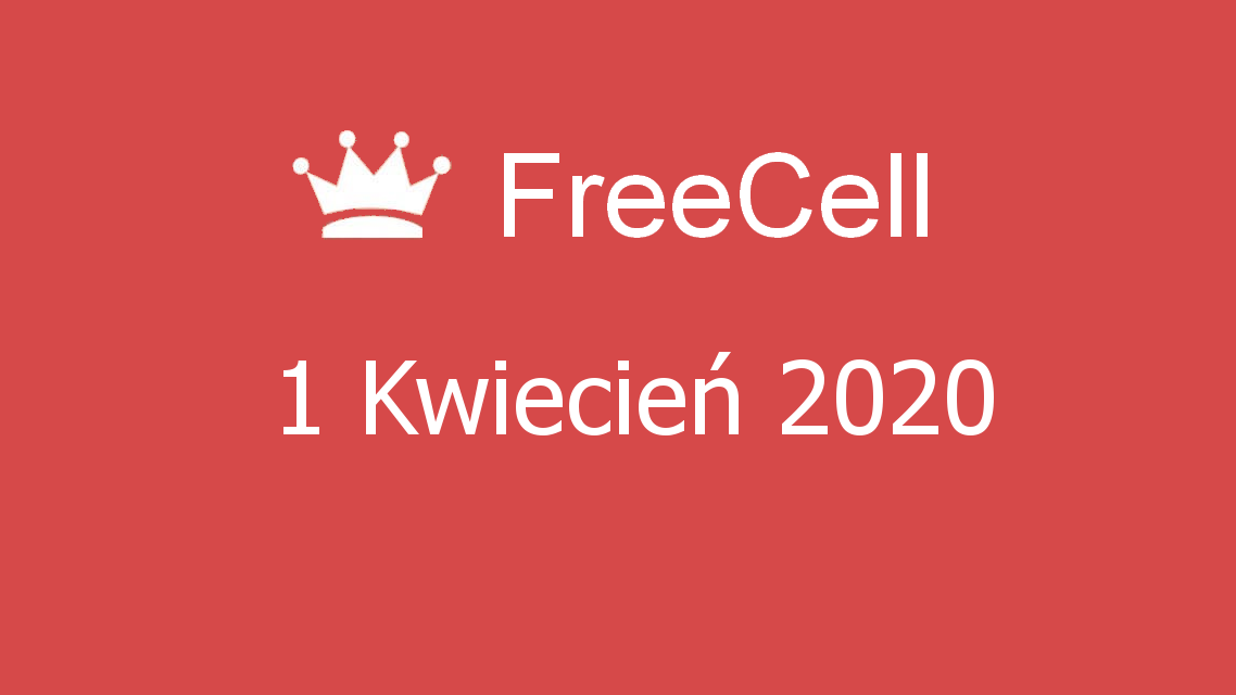 Microsoft solitaire collection - FreeCell - 01 Kwiecień 2020