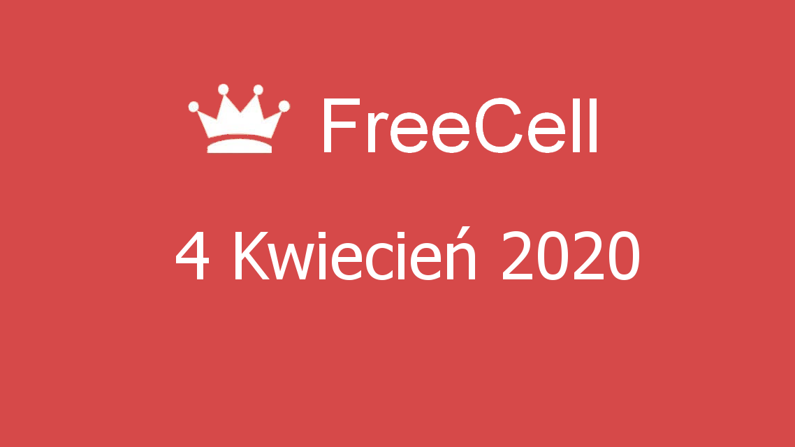 Microsoft solitaire collection - FreeCell - 04 Kwiecień 2020