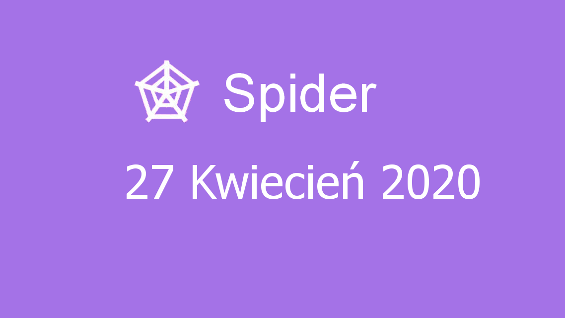 Microsoft solitaire collection - Spider - 27 Kwiecień 2020
